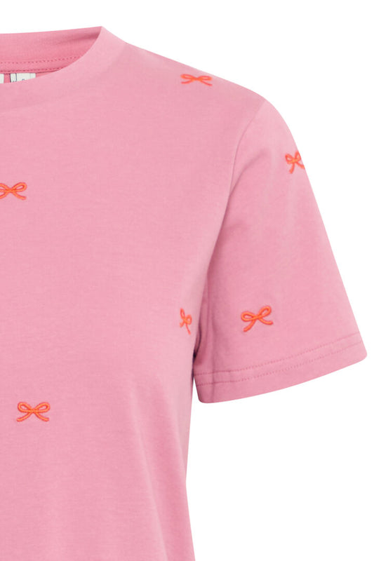 Ichi Bow Tee - Rose/Orange