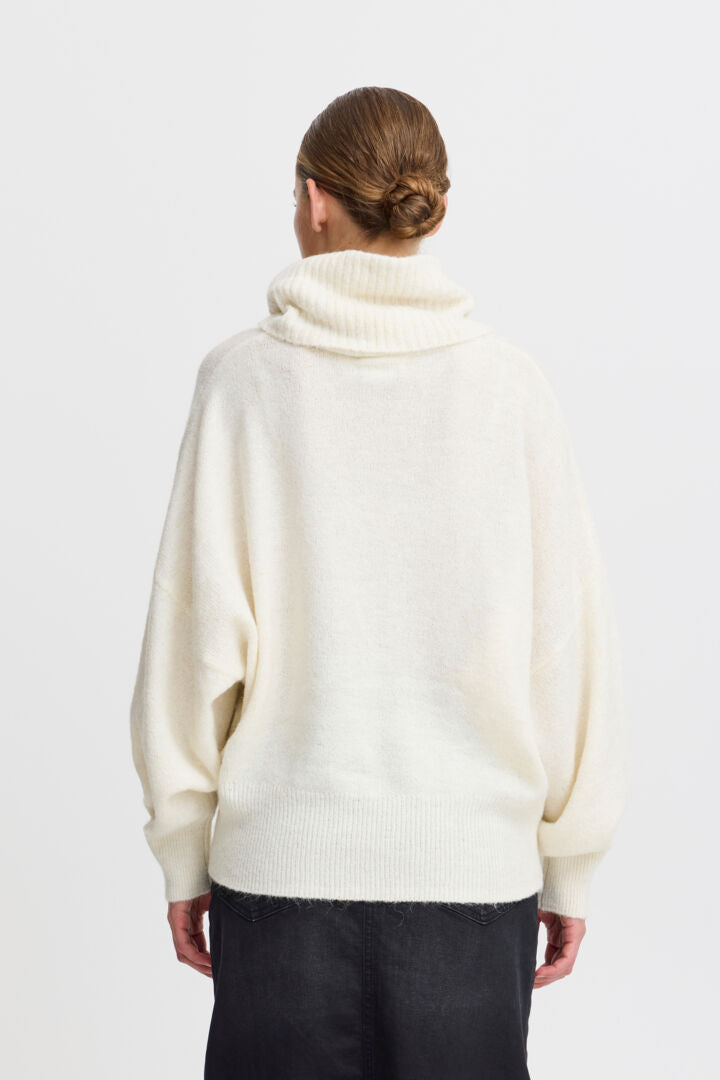 Kamara Alpaca Blend Roll Neck - Ivory