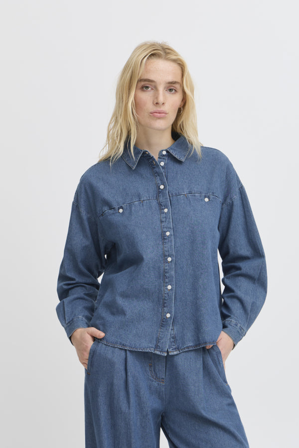 Ichi Denim Shirt - Midwash