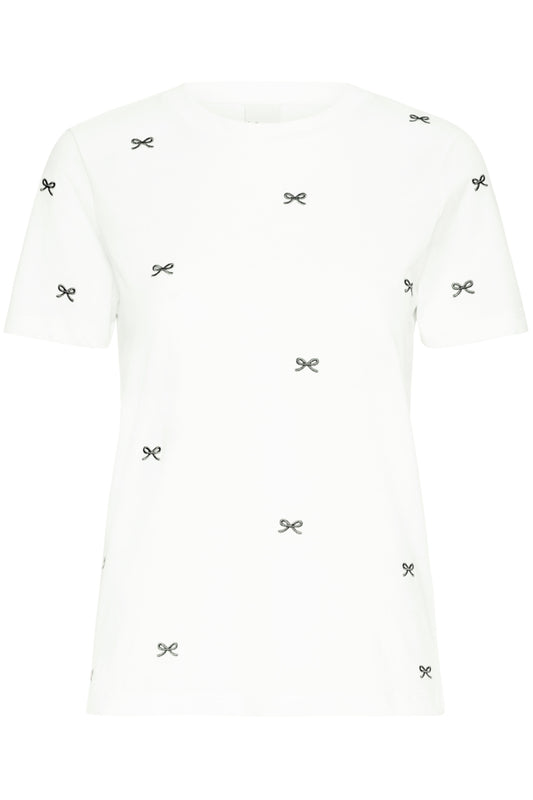 Ichi Bow Tee - White/Navy