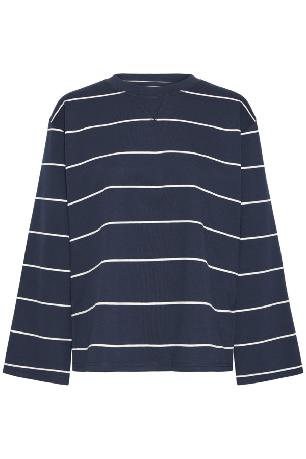 Long Sleeve Sweater - Ichi Navy