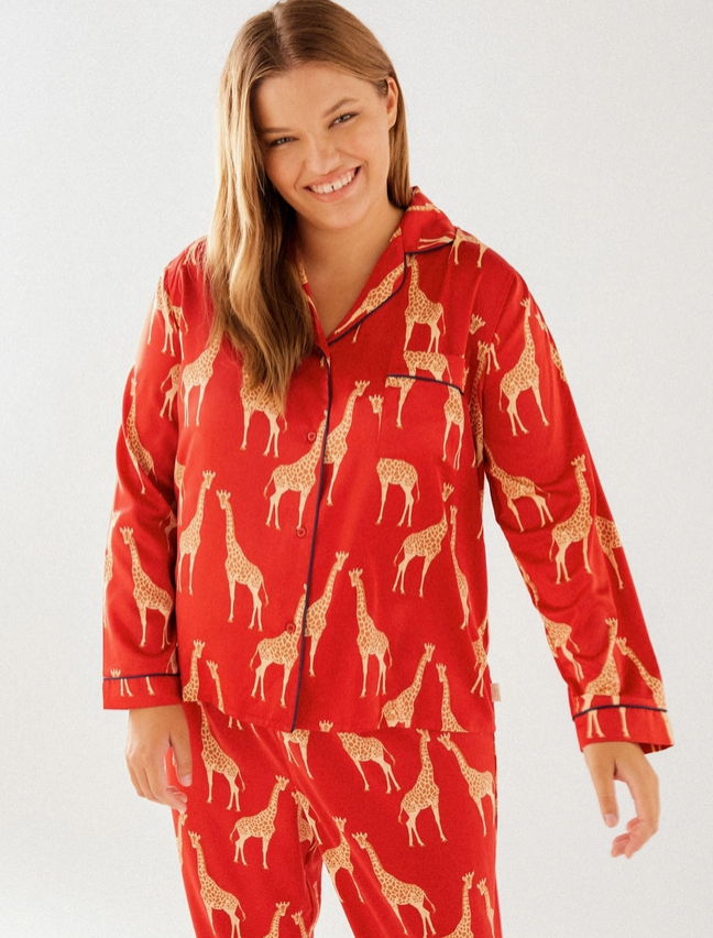 Satin Giraffe PJ - size 8 Chelsea Peers